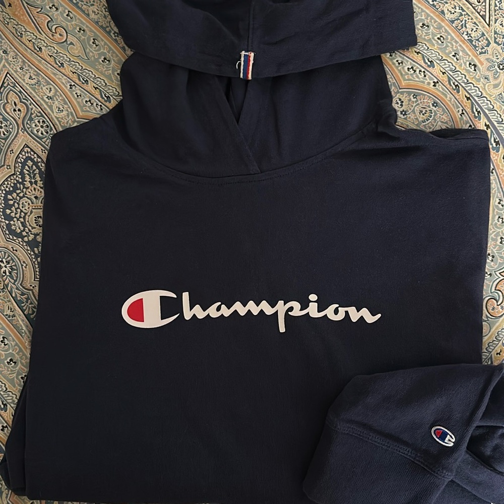 Ladies, Champion XL lightweight jersey material hoodie.